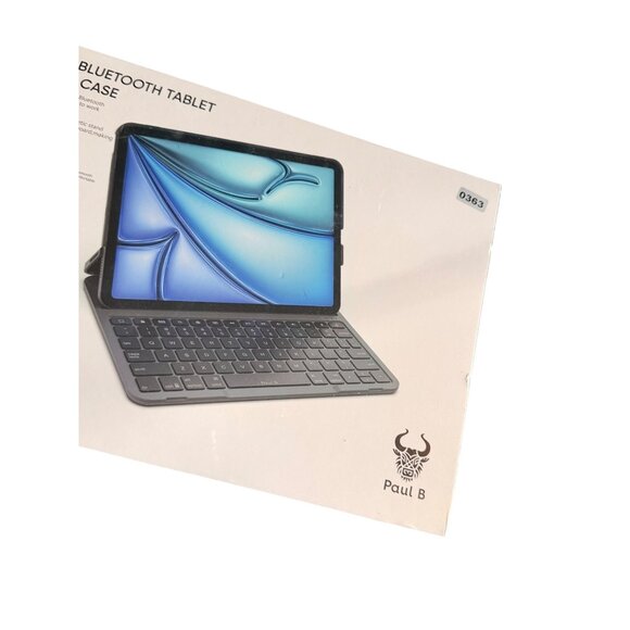Paul B Wireless Bluetooth Keyboard Case For iPad Air 10.9-Inch 2022/2024 Rechar - Picture 1 of 10